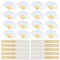 PLULON 26 Pieces White Paper Handheld Fan Hand Folding Fans Foldable Bamboo Fan for Wedding Home Parties Decoration