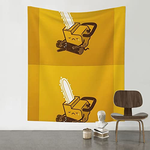 PartyUnix Cute Crying Chainsaw Prints Tapestry : Wall Hanging Bedroom Living Room Fabric Home Decoration,60 * 51 Inch, Lightweight Soft Durable Affordable