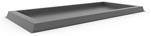 Sottovaso rettangolare 108x49 colore Grigio in resina per fioriera mod. Matera