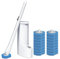 Einweg Toilettenbürste Kit, WC-Bürste mit Halter, Toilettenbürste mit Randreiniger, mit 16 Toilettenstab-Ersatzköpfen (WC-Bürsten Set)