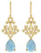 7x5 MM Birne Larimar Edelstein 925 Sterling Silber Filigran Baumeln Tropfen Draht Ohrring Damen Schmuck (Gold-Vermeil)