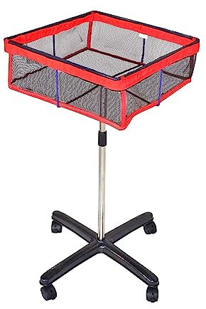 Baoblaze Pong Ball Collector Equipment Table Tennis Ball Holder with Brake Wheels Moveable Multi Ball Storage for Training Accessories Badminton, Square