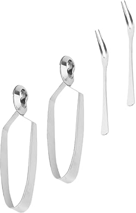 Didiseaon 4 Pz Stoviglie Di Lumache Al Forno Forchetta Per Lumache Pinza Da Cucina Per Lumache Pinze Per Bustine Di Tè Lumache Di Lumaca Abito Acciaio Inossidabile Francese Set Da Cocktail