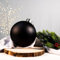 Weihnachts-Kugel XXL Ø 25cm - 1 Stück schwarz matt Christbaumschmuck Deko Kugel