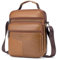 SPAHER Umhängetasche Leder Herren Groß Herrentasche Schultertasche Echtes Leder Handgelenktasche Herren Schultertasche Crossbody Bag Messenger Bags Geschenk für Männer Braun