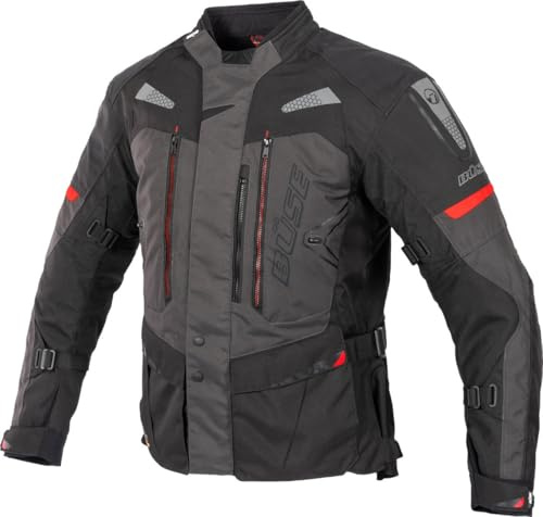 Büse Monterey wasserdichte Motorrad Textiljacke, schwarz/grau, 54