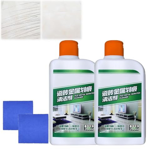 Fliesenboden Kratzer Reparatur und Reinigungsmittel, Multi- Kratzer entfernen Zweck Reiniger, Fliesen Reparatur Set, Boden Glanz Reparatur, Polieren Ausbessern Fliesenfüller für Badezimmer
