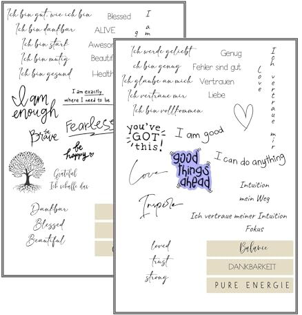 MilaBoo® Kerzentattoos Affirmation I DIY Aufkleber für besondere Anlässe, einfache Anwendung, vielseitig einsetzbar (Affirmation)