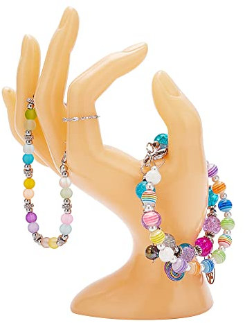 DELORIGIN Farbe Handschmuck Displayhalter, OK Dekohand Schmuckhalter, Handarmband Ring Organizer Schmuckständer Aufbewahrung Handschmuck Uhrenständer Für Armbänder Foto Requisiten, 8x7x16cm