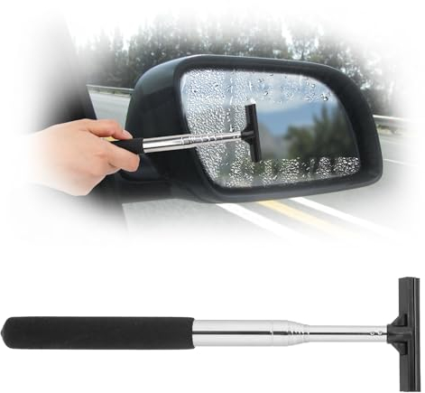COMNICO Limpiacristales profesional para coche, con mango telescópico de 98 cm, para todos los vehículos, clima lluvioso, color negro