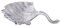 Amago home Dekoschale Schale Aluminium Ginkgo groß gold o. silber Blattschale Farbe silber