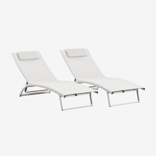 SKLUM 2er-Pack Dulem Aluminium-Liegeliegen -