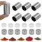 LHOEST 6 Stück Mini Salzstreuer Klein für Unterwegs, 5ml Salz und Pfefferstreuer Klein, Mini Gewürzstreuer für Salz und Pfeffer, Edelstahl Salzstreuer Mit Deckel