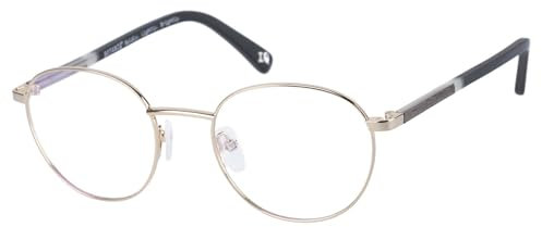 Botaniq Rund Edelstahl Brillen in Crystal für Herren, Brille mit Sehstärke, optional mit Sonnenbrillen tönung oder Blaulichtfilter (Modell BIO-1027-201)