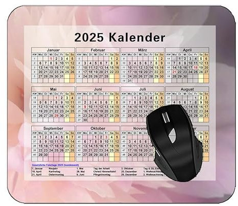 YENDOSTEEN 2025 Kalender-Mauspad,rechteckig,Gaming-Mauspads,Blume Licht Blütenblätter Linie Büro Desktop Quadratisch Anti-Rutsch Mauspad #1854