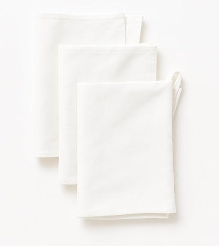 Ger3as Geschirrtücher 100% Leinen – 3er-Set Küchentücher 45x65 cm mit Aufhänger – Saugstarke & schnell trocknende Trockentücher – Hochwertige Leinentücher, Made in Litauen