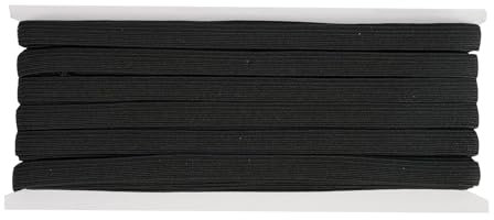 DHAIQC Gummiband Schwarz 10mm, 18 Meter Gummibänder zum Nähen Gummilitze Elastisches Band für Hosengummi DIY DIY Handwerk Stoffe zum Nahen (Schwarz, 10mm)