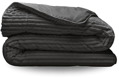 Zelesta Groovebed Bettdecke - Waschbare bettdecke ohne Bezug - Teddy Bettwäsche winterdecke und Sommer-Bettdecke warm Duvet - 4 Jahreszeiten - Fluffy (Anthracite, 140x200 cm)