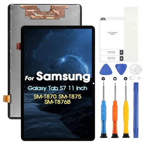 per Samsung Galaxy Tab S7 LCD Display - Schermo di Ricambio per Galaxy Tab S7 LCD Touch Screen SM-T876B SM-T875 SM-T870 LCD Schermo Digitalizzatore Assemblaggio Kit Parti di Riparazione