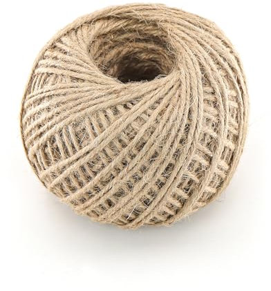 alwaiiz Cuerda de yute de 2 mm x 100 m, resistente al desgarro, hilo de yute, adecuado para envolver regalos, manualidades y jardinería ligera, color marrón