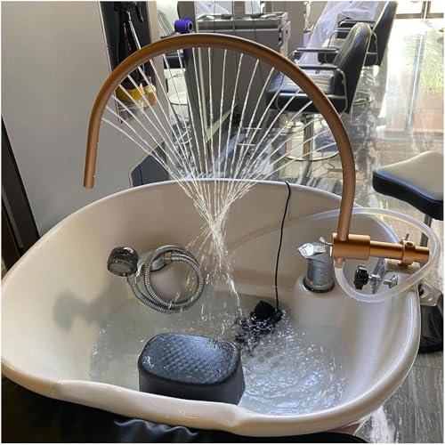 Équipement de spa pour la tête, appareil de thérapie de la tête à circulation d'eau, conception de douche semi-réglable, avec boucle de fixation en métal et pompe, pour équipement de salon,EUplug