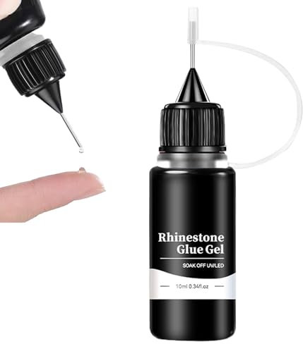 Colle Gemme Pour Ongles, Colle Pour Charme D'ongles - Gel Strass Longue Durée 10 Ml - Tête D'aiguille Adhésive Forte, Colle De Décoration De Bijoux En Strass Pour Débutants, Utilisation En Salon De Ma
