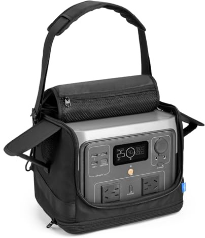 Xxerciz Tragetasche kompatibel mit ECOFLOW River 2 Pro/River 2 Max, Aufbewahrungstasche mit verstellbarem Schultergurt, weiche Generatorabdeckung mit wasserdichtem Boden und seitlichen