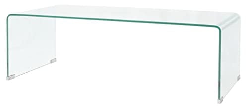 Générique Table Basse 98x45x30 cm Verre trempé Transparent, Meubles, Tables, Tables Basses et Tables d'appoint, Tables Basses, Transparent, (Poids 21.5KG)
