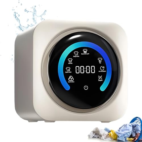 Mini lavadora y secadora portátil 2 en 1, lavadora de pared totalmente automática de 3,5 L con tambor frontal, ideal para ropa pequeña, ropa interior y calcetines Desktop