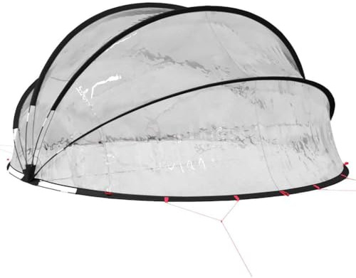 Dôme de Piscine, Dôme de Protection Tente Abri de Piscine Hors Sol Transparent 336 x 322 x 160 cm PVC