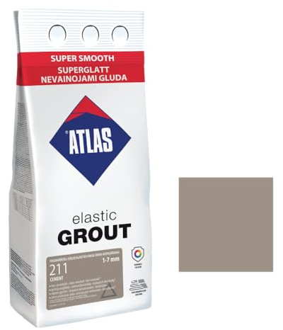 Fugenmörtel Elastischer feinkörniger Zementmörtel 1-7 mm zementgrau 211 ATLAS 2Kg