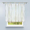 HongYa Raffrollo mit Wellen Druck Transparenter Voile Raffgardine Vorhang mit Schlaufen H/B 140/60 cm Creme Braun