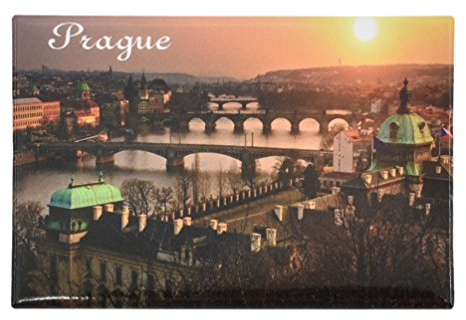 Kesheng Kühlschrankmagnet, Motiv: Prag, tschechisch, 8 x 5,5 cm, Dekoration für Zuhause, Küche