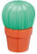KitchenCraft Ceramic Cactus-Shaped Novelty Salt and Pepper Shakers - Green / Brown (2-Piece Set)