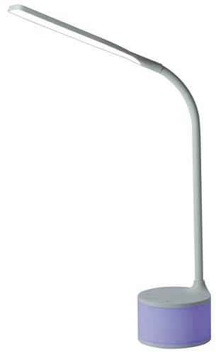 Lampada LED bianca con charger USB e luci d'atmosfera