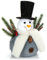 com-four® Schneemann Figur Größe L, süße Weihnachtsdeko, optimal als Tischdeko zur Adventszeit, schöne Dekofigur für Innen, 25 cm (weiß-grau - L)