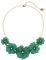 Bocar Collana girocollo da donna con ciondolo con fiori in acrilico(NK-10241-Antique Green)