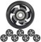 Inline Skate Rollen mit ABEC-9-Lagern 72 mm 76 mm 80 mm 90A Ersatz Rollen für Hockey Skates 8er-Pack,Weiß,76mm
