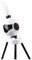 YANGTAO Badminton Ausrüstung, Einfache Installation Praxis Maschine Portable Badminton Automatische Start Roboter Sets for Jugendliche Geeignet Anfänger,Weiß