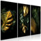 decomonkey Bilder Monstera 135x90 cm 3 Teilig Wandbild Groß Leinwandbild XXL Deko Wohnzimmer Schlafzimmer Büro Wanddeko Leinwand Pictures For Wall Poster Wall Painting Pflanzen Modern
