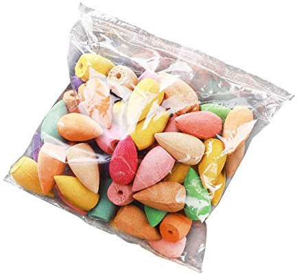 Awayhall 600 Pcs Encens Cone,Cône D'encensoir À Reflux Bullet Encens Mixtes Fumée Naturelle Mélangée À Multiples Saveurs Fontaine Encens