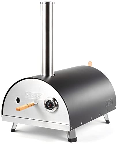 Woody Oven - Multifuel Table Top Pizza Oven Kit with Pizza Peel, Cover & Built In Thermometer