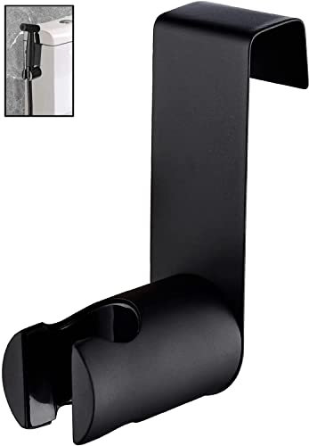 Fat-Cattie Handbrause Bidet Sprayer für Toilette Bidet Halter Tragbare Haustier Dusche Badezimmer Edelstahl Spray für persönliche Hygiene mit Haken in Schwarz