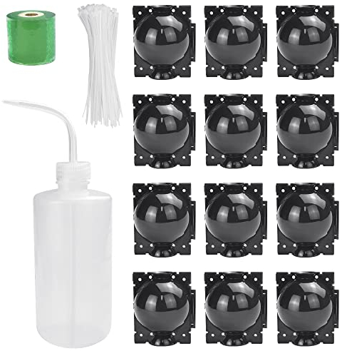 SNAGAROG 12 Pcs Plant Root Growing Box High Pressure Propagation Ball Reusable Plant Grafting Box With Cable Ties, Watering Bottle and Grafting Tape for Plant Cutting Seedlings