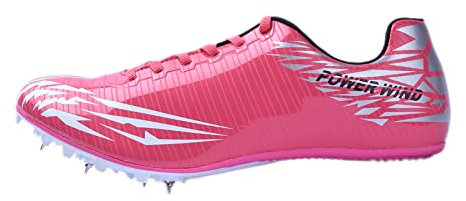 LZQpearl Zapatillas De Atletismo para Hombres Y Mujeres, Zapatillas con Pinchos para Correr Compatibles con 7 Clavos, Zapatillas De Atletismo Unisex para Salto Alto Y Largo Sprint (39,Pink)