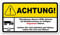 Finest Folia Fun Sticker Achtung Vibration 10x5,5cm Aufkleber für Fahrzeuge Kfz Zubehör lustiger Bike Trekker Spruch Warnung waschstraßenfest selbstklebend R193 (02 LKW)
