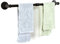 LINKPIPES Barre Porte-Serviettes Murale Industrielle Rustique et Robuste pour Salle de Bain (24 inch, Noir)