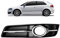 DM Autoteile 100186 Nebelscheinwerfer Gitter vorne kompatibel für A3 Sportback Cabrio Facelift 2008-2012