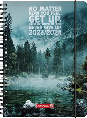 BRUNNEN Schülerkalender „Get Up“ 2023/2024 2 Seiten = 1 Woche A5 mehrfarbig