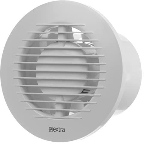 Steinberg14 White 150mm / 6 inch Bathroom Fan with Run On Timer - Extractor/Ventilator for Kitchen, Bath, Toilet